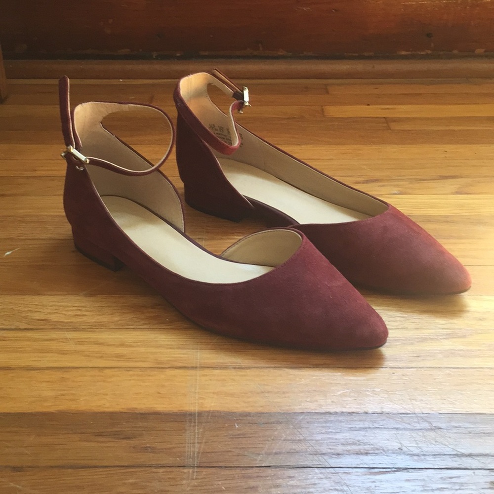 Franco Sarto Burgundy Flats